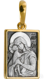 Образ Божией Матери «Взыскание погибших», серебро 925° с позолотой