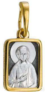 Образ «Св. Артемий Веркольский» серебро 925 с позолотой
