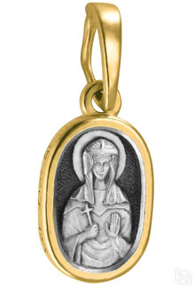 Образ «Св. Мц. Дарья», серебро 925 с позолотой
