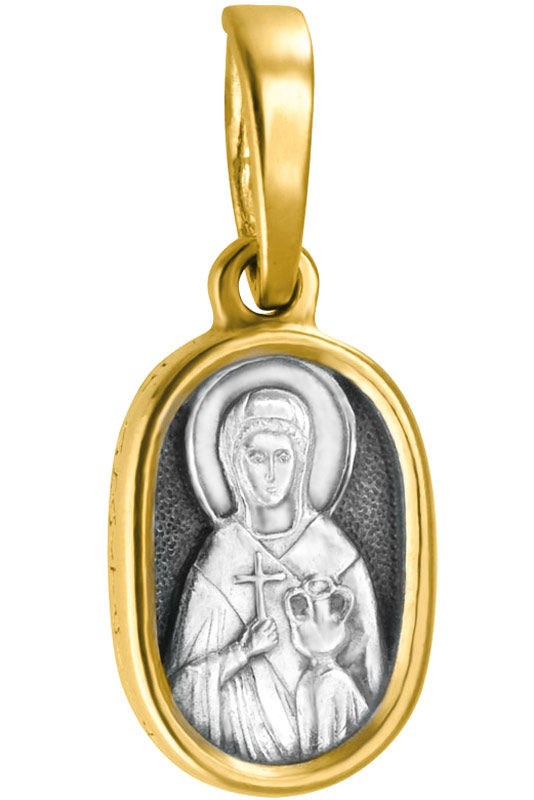 Образ «Святая великомученица Анастасия», серебро 925 пробы с позолотой