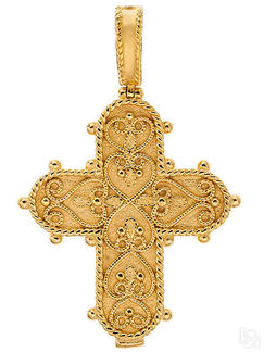 Крест нательный «Филигранный», серебро 925°  с позолотой