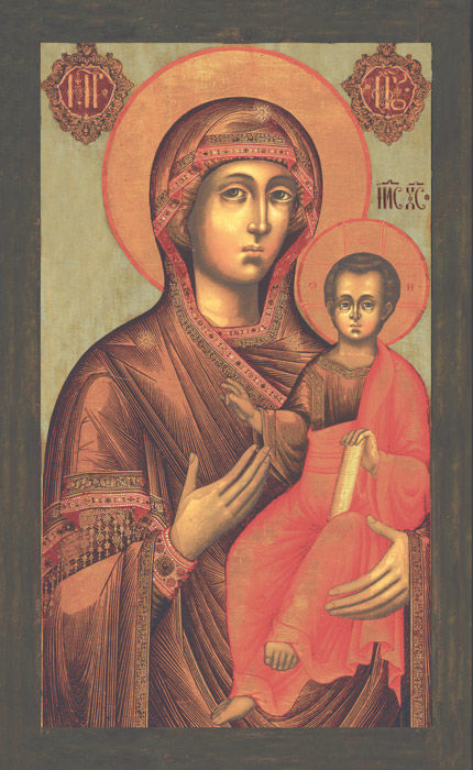 Икона Божией Матери "Одигитрия" (Смоленская), 17 век