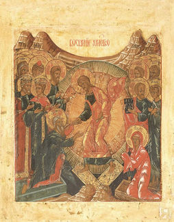 Икона Воскресение Христово, Середина 19 века. Размер: 21х16,5