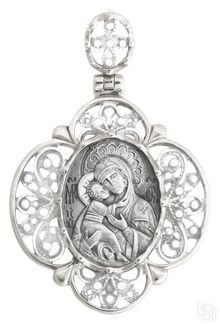 Образ Божией Матери «Владимирская», ажурный, серебро 925°