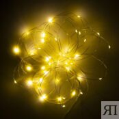 Новогодняя электрогирлянда на 50 LED ламп Magic Time Роса 5м, теплый белый, 89545 фото 1