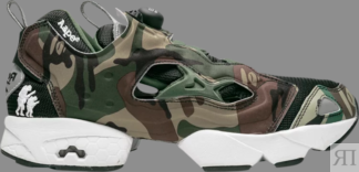 Кроссовки aape x pump fury 'camo black white' Reebok, зеленый