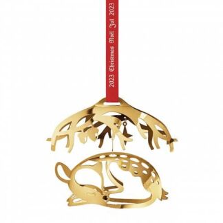 Украшение новогоднее 2023 Sleeping deer 10см Georg Jensen