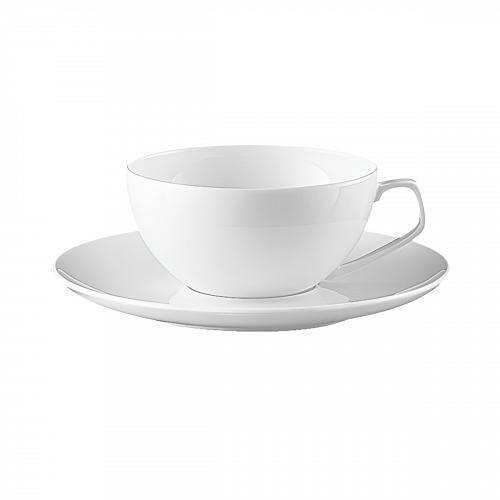 Чашка чайная с блюдцем TAC Gropius Weiss Rosenthal ST-LINE-14641 TG W / ST-LINE-14642 TG W фото 1