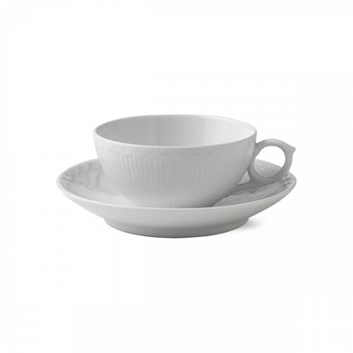 Чашка чайная с блюдцем White Half Lace Royal Copenhagen R.COPEN-112-8080 фото 1