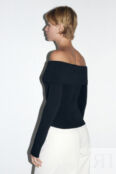 Топ-лонгслив off shoulders в рубчик befree 4610283982946 фото 4