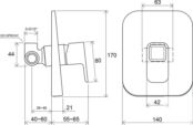 Смеситель для ванны или для душа Ravak 10° TD 062.00 X070069 фото 2