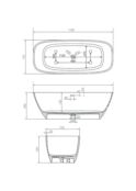 Ванна из искусственного камня NTBAGNO Bergamo 170x72 белая матовая NT202 фото 2