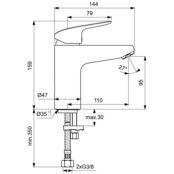 Смеситель для раковины Ideal Standard Ceraflex B1714AA B1714AA фото 2