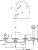 Смеситель для ванны или для душа Ideal Standard CERALINE BC198AA BC198AA фото 2