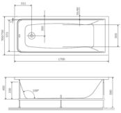 Акриловая ванна 170x75 Am.Pm Gem W90A-170-075W-A W90A-170-075W-A фото 3