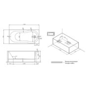 Ванна акриловая Am.Pm X-Joy W88A-170-070W-A 170х70 белая, пристенная W88A-170-070W-A фото 3