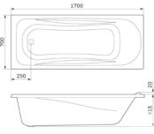 Акриловая ванна 170x70 Am.Pm Sense W76A-170-070W-A W76A-170-070W-A фото 3