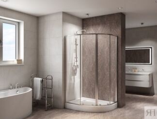 Душевой уголок BelBagno Due 100x80 DUE-RH-2-100/80-C-Cr стекло прозрачное,