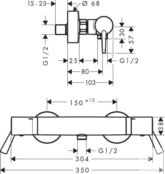 Смеситель для душа Hansgrohe Ecostat 13117000 хром 13117000 фото 2