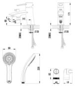 Смеситель для ванны Lemark Atlantiss LM3215C хром LM3215C фото 2