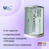 Душевая кабина WeltWasser WW500 Werra 804 80x80 10000003231 хром 10000003231 фото 1