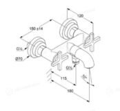 Смеситель для ванны и душа Kludi Nova Forte 205400520
 Classic 205400520 фото 4