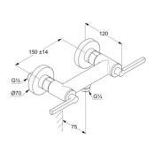 Смеситель для душа Kludi Nova Forte 207100515
 Puristic 207100515 фото 3