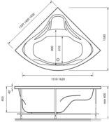 Акриловая ванна Relisan Mira 140x140 Гл000000546 фото 4