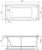 Акриловая ванна Relisan Loara 180x80 Гл000011735 фото 4