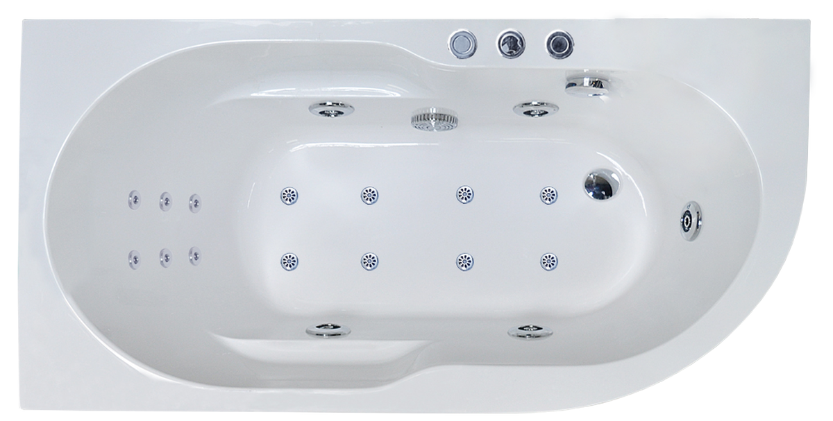 Гидромассажная ванна Royal Bath Azur De Luxe 160x80 L RB614202DL-L фото 1