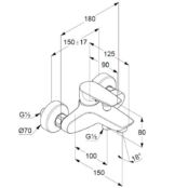 Смеситель для ванны или для душа Kludi Pure&Solid 346810575 346810575 фото 2