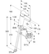 Смеситель для раковины Kludi Pure&Easy 372900565 372900565 фото 2