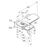 Смеситель для ванны или для душа Kludi Balance 524458775 черный матовый-хро 524458775 фото 2