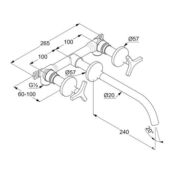 Смеситель для раковины Kludi Nova Forte 201460539
 Deco 201460539 фото 3