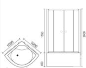 Душевой уголок Royal Bath RB-L3001 100x100 RB-L-3001-1 фото 2