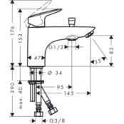 Смеситель для ванны Hansgrohe Logis 71312000 хром 71312000 фото 2