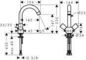 Смеситель для раковины Hansgrohe Logis 71222000 хром 71222000 фото 2