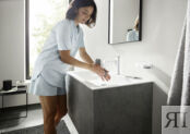 Смеситель для раковины Hansgrohe Finoris Push-Open 76023700 матовый белый 76023700 фото 4