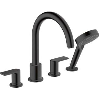 Смеситель для ванны и душа Hansgrohe Vernis Shape 71459670 матовый черный