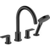 Смеситель для ванны и душа Hansgrohe Vernis Shape 71459670 матовый черный 71459670 фото 1