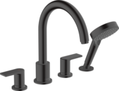 Смеситель для ванны и душа Hansgrohe Vernis Shape 71459670 матовый черный 71459670 фото 2