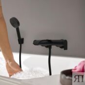 Смеситель для ванны с душем Hansgrohe Vivenis 75420670 черный матовый 75420670 фото 3