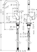 Смеситель для кухни Hansgrohe Focus E2 31823000 хром 31823000 фото 2