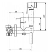 Смеситель с гигиеническим душем Webert Elio 870303.015 PVC EL870303015PVC фото 2