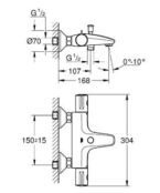 Смеситель для ванны или для душа Grohe Grohtherm 800 34576000 34576000 фото 2