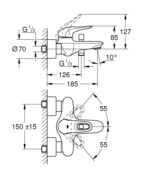 Смеситель для ванны или для душа Grohe Eurostyle 33591LS3 33591LS3 фото 2