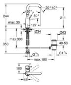 Смеситель для раковины Grohe Essence+ 32628001 32628001 фото 2