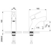 Смеситель для раковины Rossinka RS43 RS43-11U хром RS43-11U фото 2