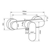 Смеситель для душа Aquanet Stark FF35273-4 хром FF35273-4 фото 2