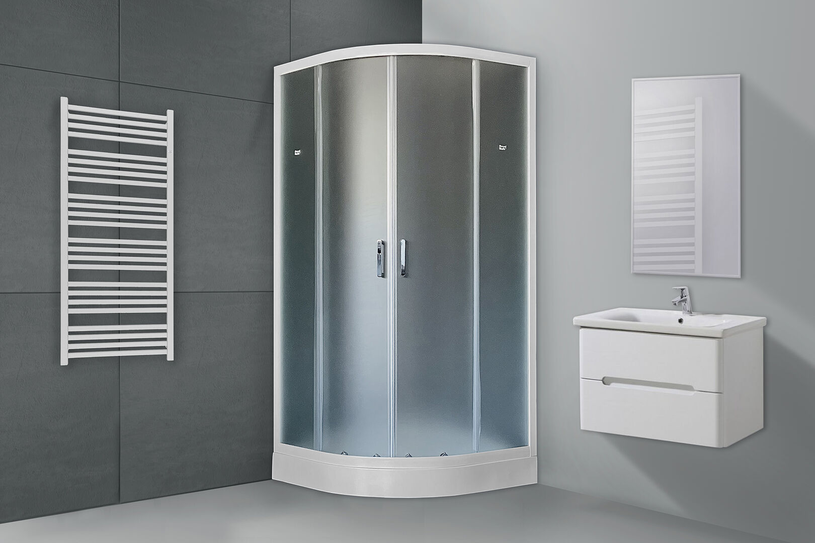 Душевой уголок Royal Bath RB 100HК-C 100x100 шиншилла RB100HK-C фото 1